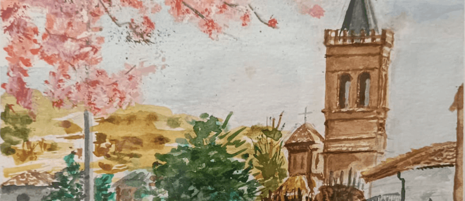 Dibujo torre iglesia Herrera