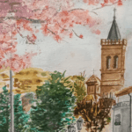Dibujo torre iglesia Herrera